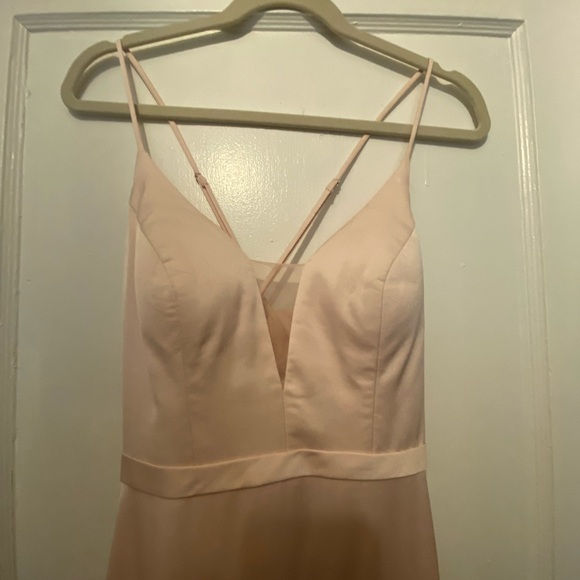 Camille La Vie Plunge Crepe X-Back Dress Prom Dress never worn NWOT - Picture 4 of 6